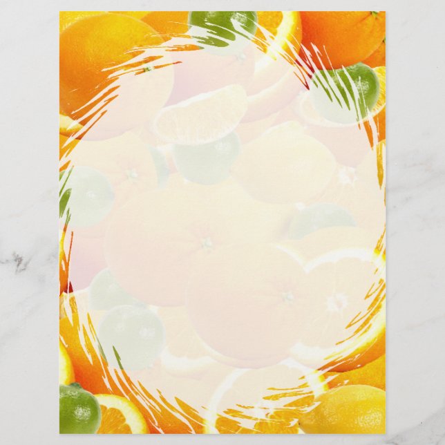 Lámina Letrero de rebanada de naranja (Anverso)