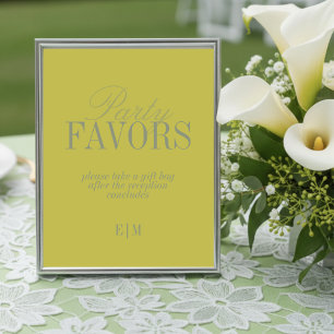 Lámina Letrero de Tomar Uno para Favor de Boda Modern Cha