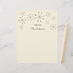 Lámina Letrero retro moderno de la era atómica de medio s