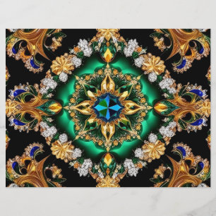 Lámina Letterhead con diseño de colores brasileños