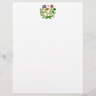 Lámina Letterhead con diseño de Ilustracion botánico