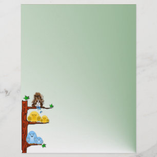 Lámina Letterhead de Aves Durmientes
