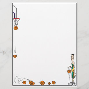 Lámina Letterhead de baloncesto