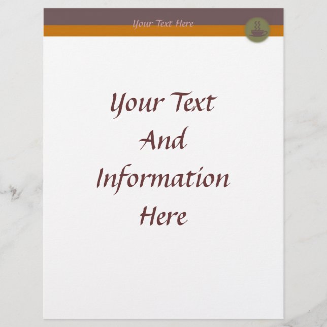 Lámina Letterhead de café caliente (Anverso)