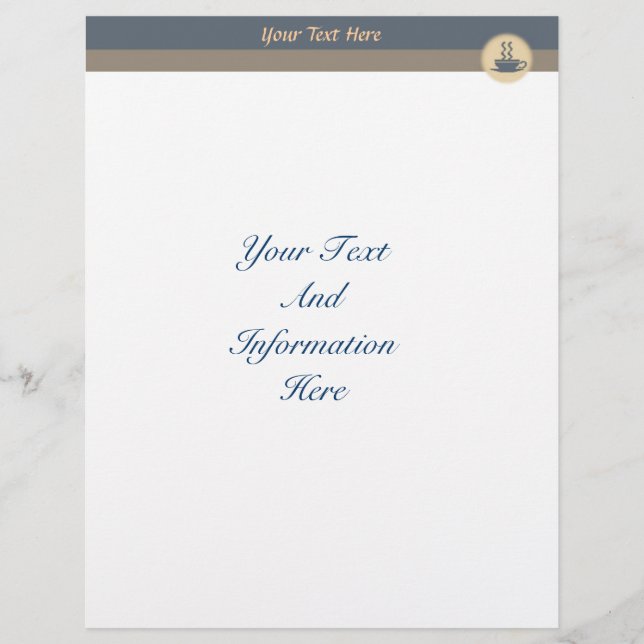 Lámina Letterhead de café caliente (Anverso)