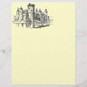 Lámina Letterhead de castillo medieval