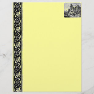 Lámina Letterhead de castillo medieval