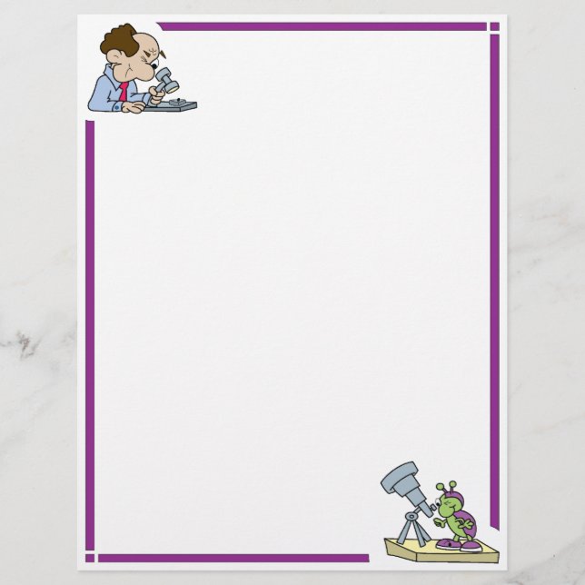 Lámina Letterhead de divertidos científicos (Anverso)