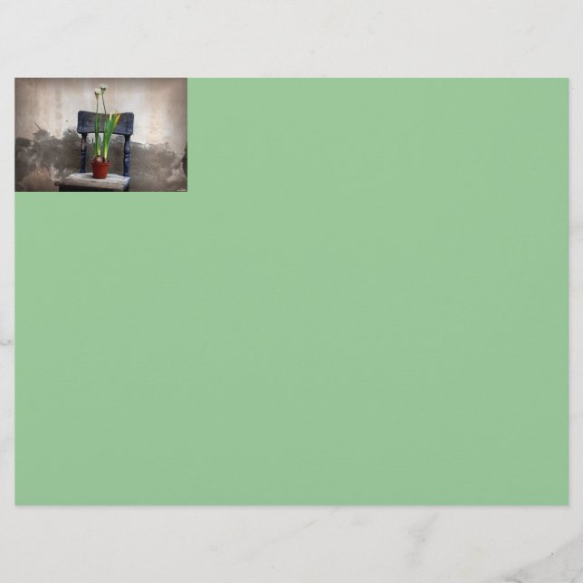 Lámina Letterhead de la silla y de la flor (Anverso)