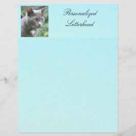 Lámina Letterhead Gray Kitty Personalizada
