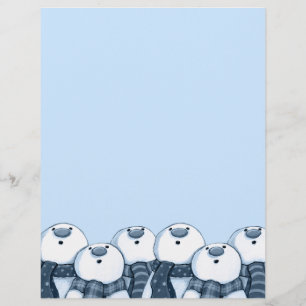 Lámina Letterhead Grupo de Navidades de Nieve