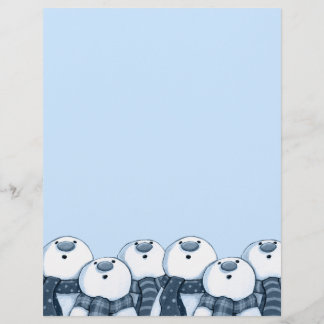 Lámina Letterhead Grupo de Navidades de Nieve