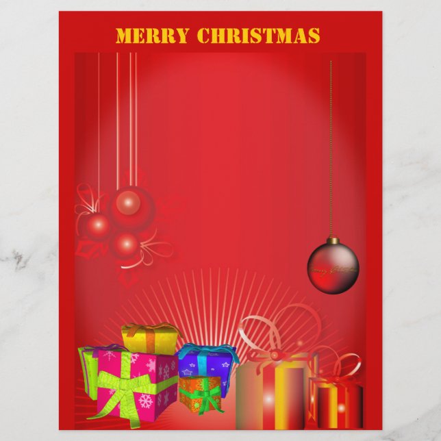 Lámina Letterhead Merry Christmas (Anverso)