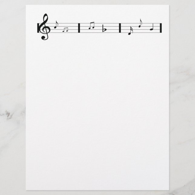 Lámina Letterhead musical (Anverso)
