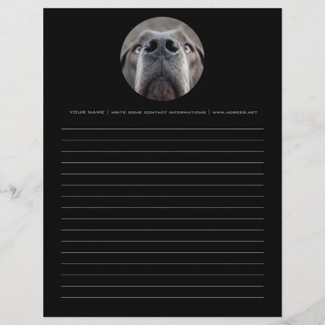 Lámina Letterhead negra (Anverso)