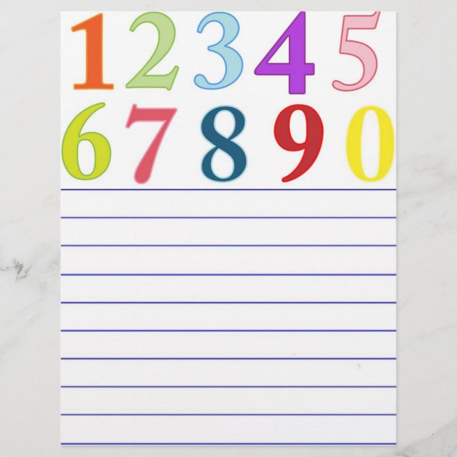 Lámina Letterhead numérica (Anverso)