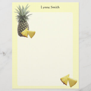 Lámina Letterhead personalizada de piña