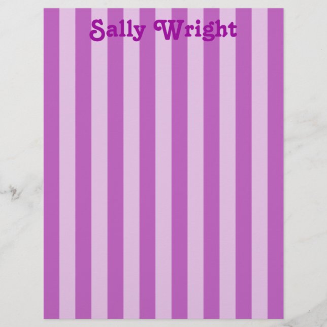 Lámina Letterhead Purple Stripes (Anverso)