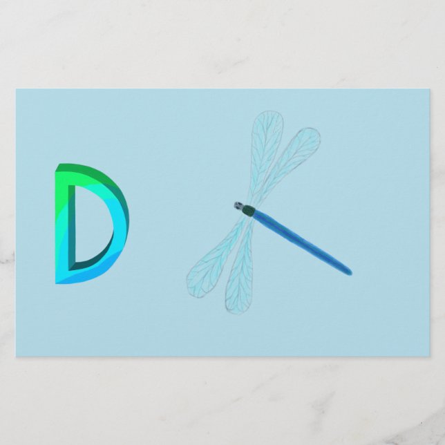 Lámina Libélula de papel (Anverso)