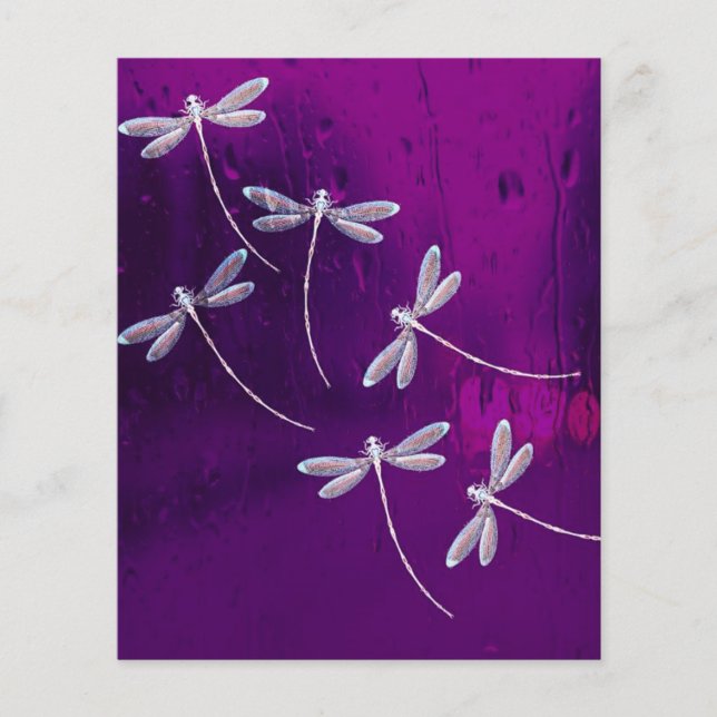 Lámina Libélulas en agua (Anverso)