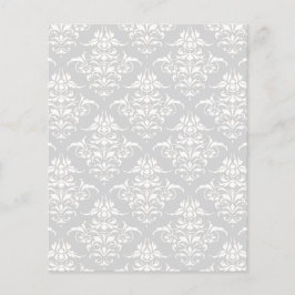 Lámina Libreta de recortes de patrón de damasco gris clar