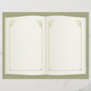 Lámina Libro abierto Art deco Vintage Scrapbook Paper