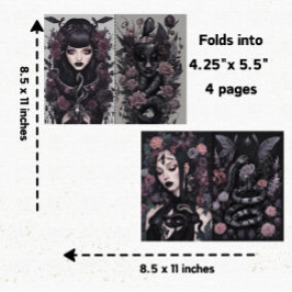 Lámina Libro de calificaciones sobre la chatarra gótica p