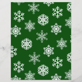 Lámina Libro de carátulas de Snowflake en verde y blanco