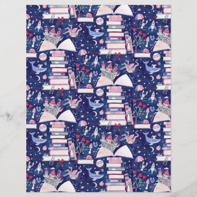 Lámina Libro de cuento de hadas Castillo Papel de cartón  (Anverso)