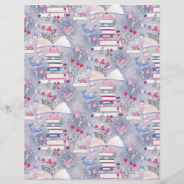 Lámina Libro de cuento de hadas Castillo Papel Gray Scrap