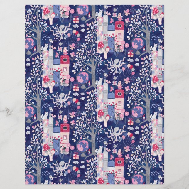 Lámina Libro de cuento de hadas encantado Papel de cartón (Anverso)