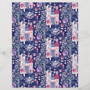 Lámina Libro de cuento de hadas encantado Papel de cartón