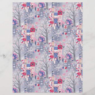 Lámina Libro de cuento de hadas encantado Papel de cartón