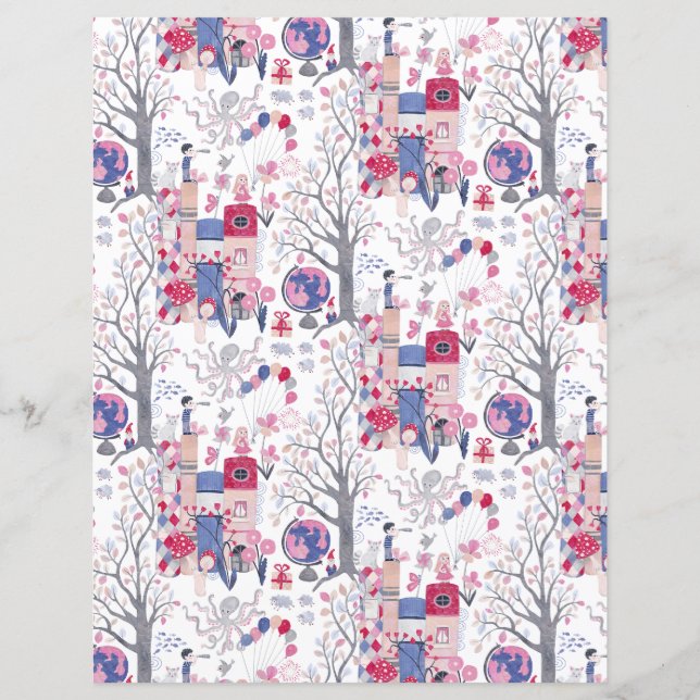 Lámina Libro de cuento de hadas encantado Papel de libro  (Anverso)