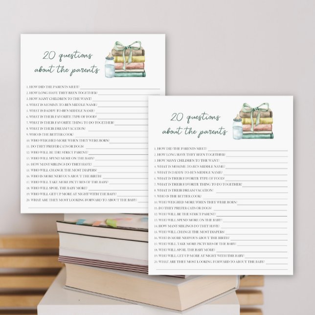 Lámina libro de cuentos ducha bebé - 20 preguntas sobre p (Subido por el creador)