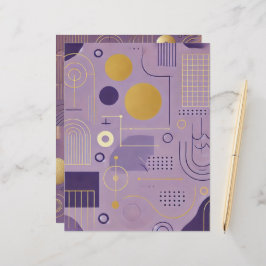 Lámina Libro de los patrones escandinavos morado y dorado