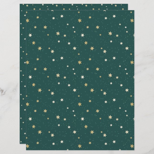 Lámina Libro de Navidades sobre el cielo verde de las est (Anverso / Reverso)