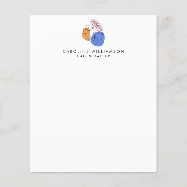 Lámina Libro de trabajo sobre arte de la línea de cara mi (Anverso)