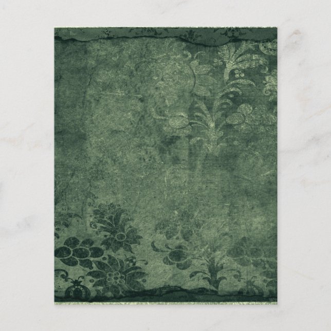 Lámina Libro gráfico verde gótico de Damask en Victoria (Anverso)