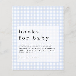 Lámina Libros de Gingham azul presupuestados para el gabi