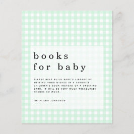 Lámina Libros de Gingham verde presupuestado para el gabi