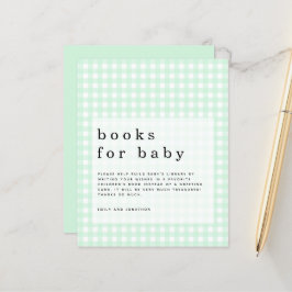 Lámina Libros de Gingham verde presupuestado para el gabi
