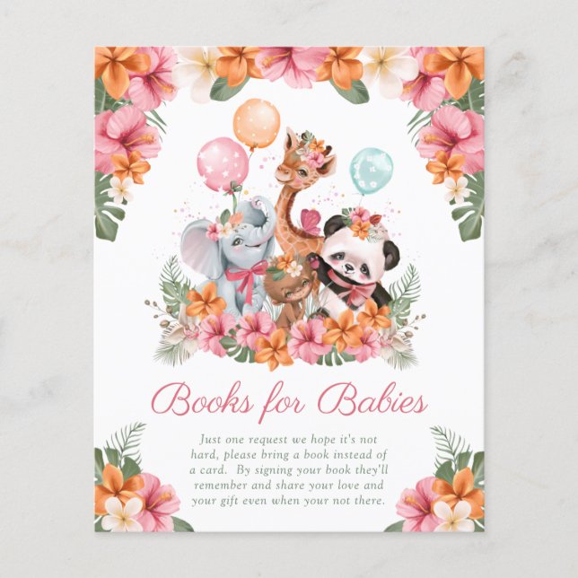 Lámina Libros de Safari de la Selva chica para bebés (Anverso)