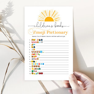 Lámina Libros de Sun para niños emoji juego de picnic