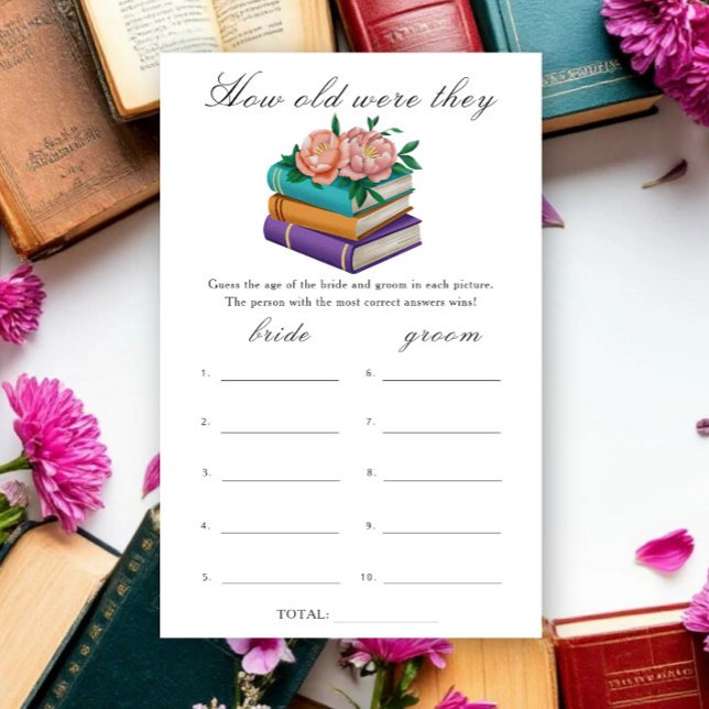 Lámina Libros Ducha de novia Qué edad tenían juego (Subido por el creador)