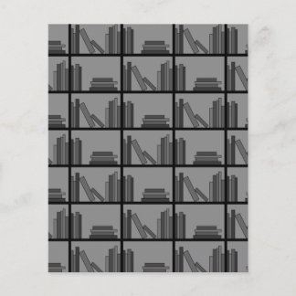 Lámina Libros en Shelf. Gris y Negro.