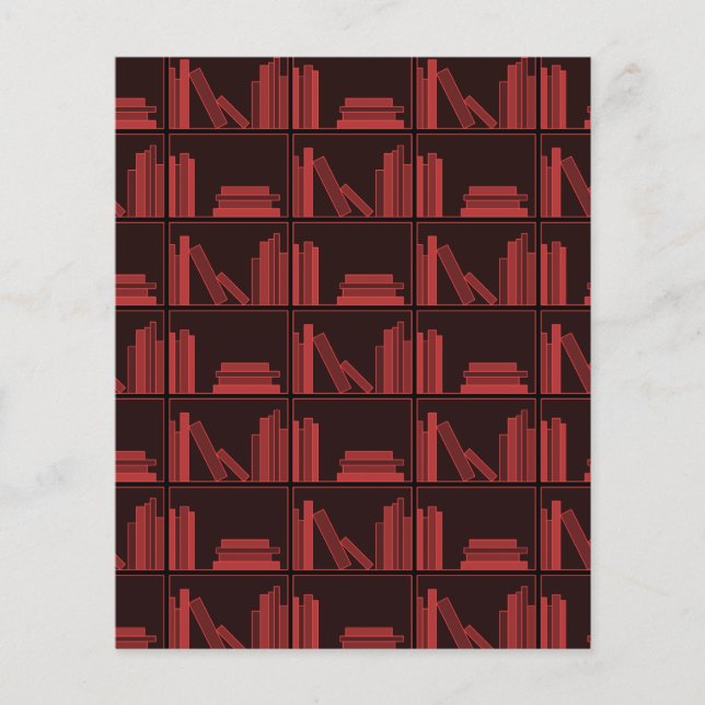 Lámina Libros en Shelf. Rojo Oscuro. (Anverso)