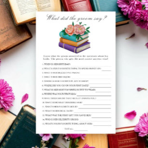 Lámina Libros Juego de la ducha de la novia ¿Qué dijo el