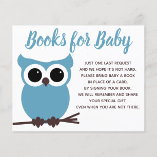 Lámina Libros para Baby Blue Owl Baby Shower Insert
