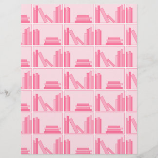 Lámina Libros rosas en una estantería.